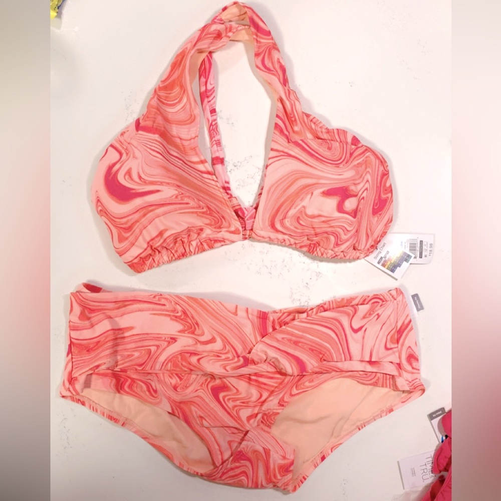 Women's Swirl Print Bikini Set multiple sizes including plus sizes available!